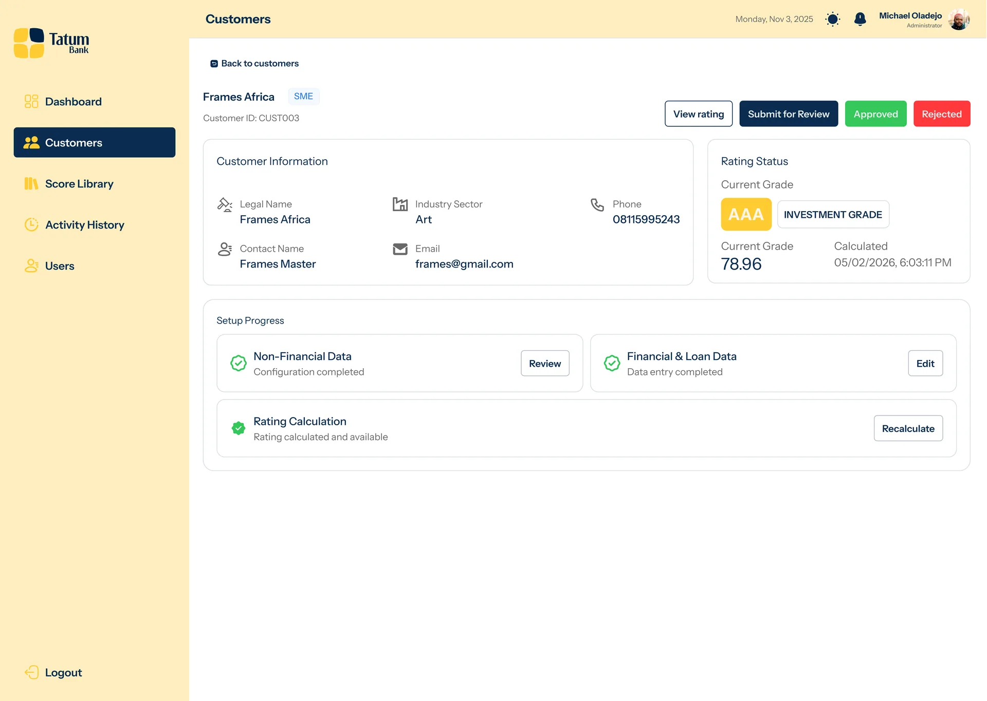 ORR Platform, screen 3